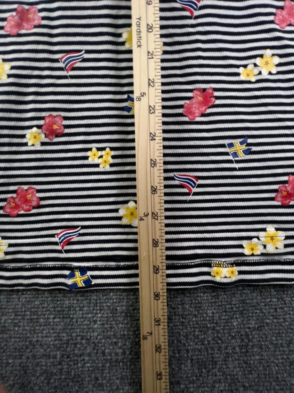 Brooks Brothers Floral Flags Short Sleeve Polo Shirt Striped Large Original Fit - Picture 4 of 15